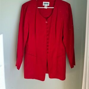 Vintage Red Women's Suit